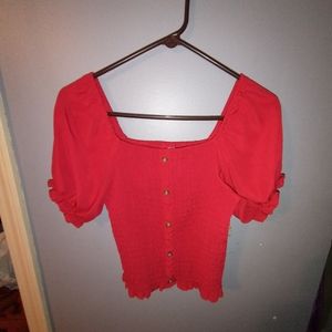 Red Cropped Tee